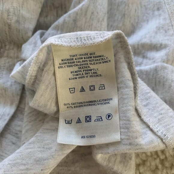 Land’s End Ruffled Scoop Neckline Tank Top Blouse White Grey XXSmall - Picture 9 of 9